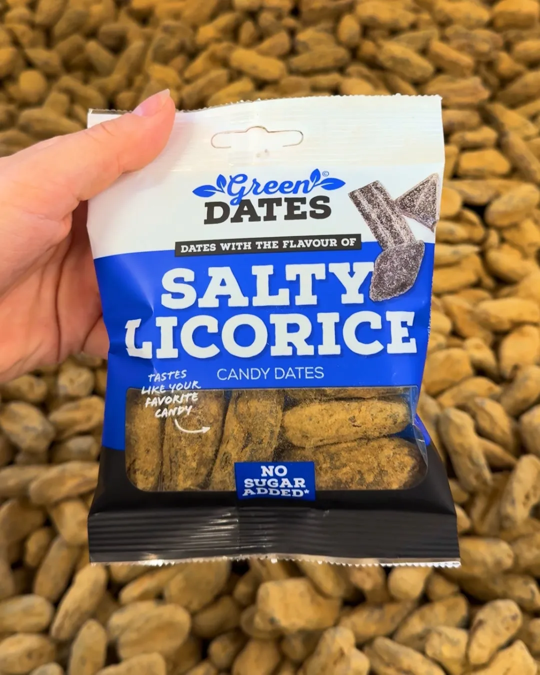 Green Dates Salty Licorice dadler 90 g salt lakrids