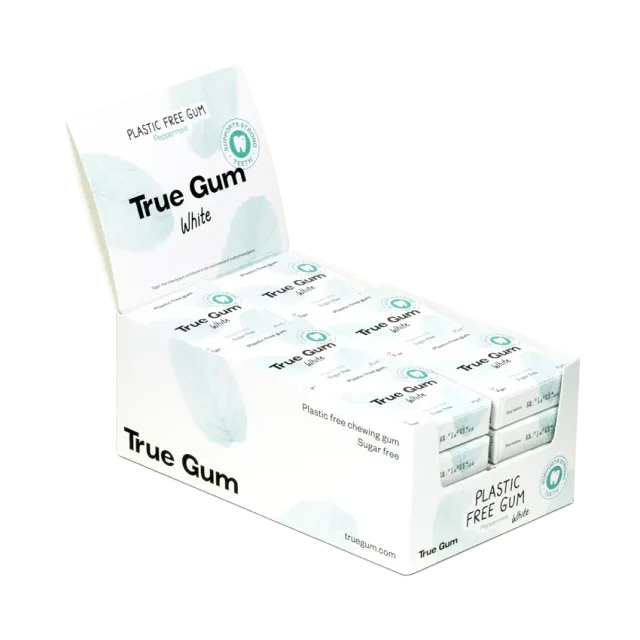 True Dates White Gum tyggegummi pebermynte 24-pak sukkerfri