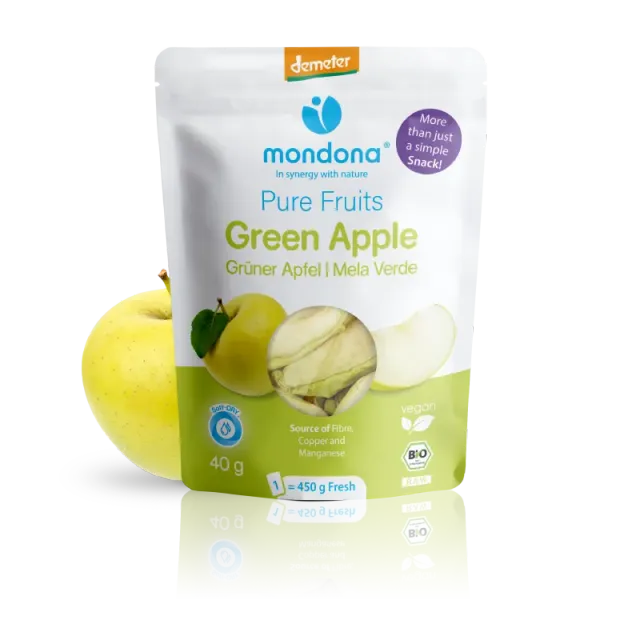 mondona Organic Green Apple Demeter® tørrede æbler