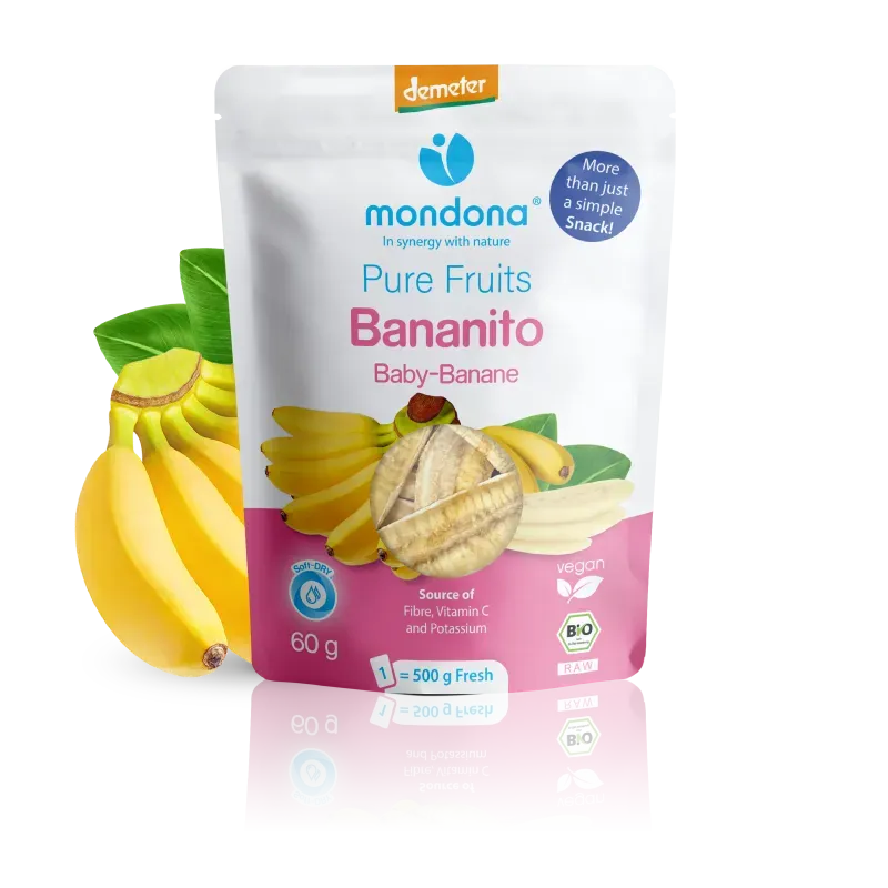 mondona Soft-DRY Bananito Demeter tørret banan raw