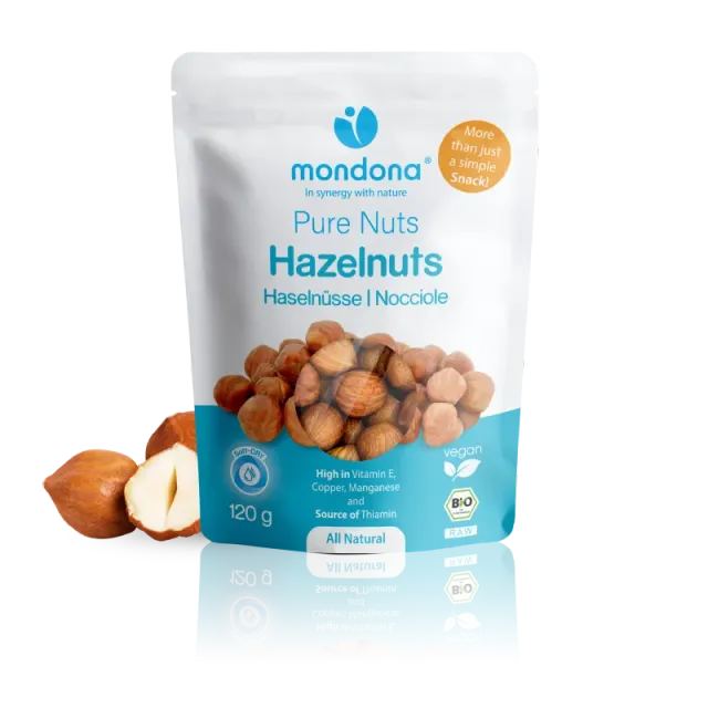 mondona Soft-DRY Organic Hasselnødder nødder rå
