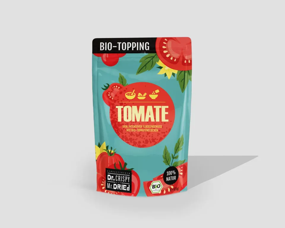 Dr. Crispy & Mr. Dried Genussflocken Bio Tomat grøntflager 100g umami