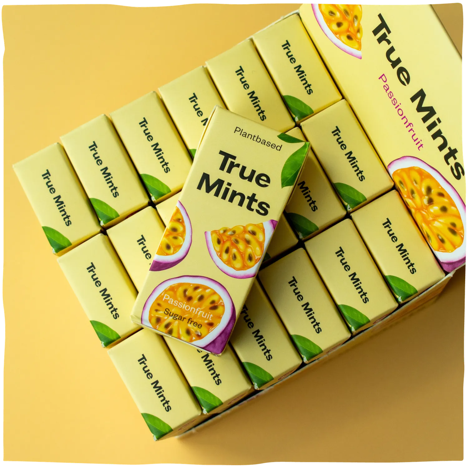 True Dates Passionfruit Mints pastiller 18-pak sukkerfri