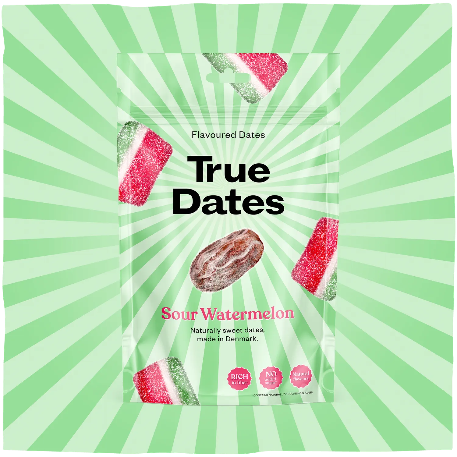 True Dates Sour Watermelon dadler 12x100g syrlige