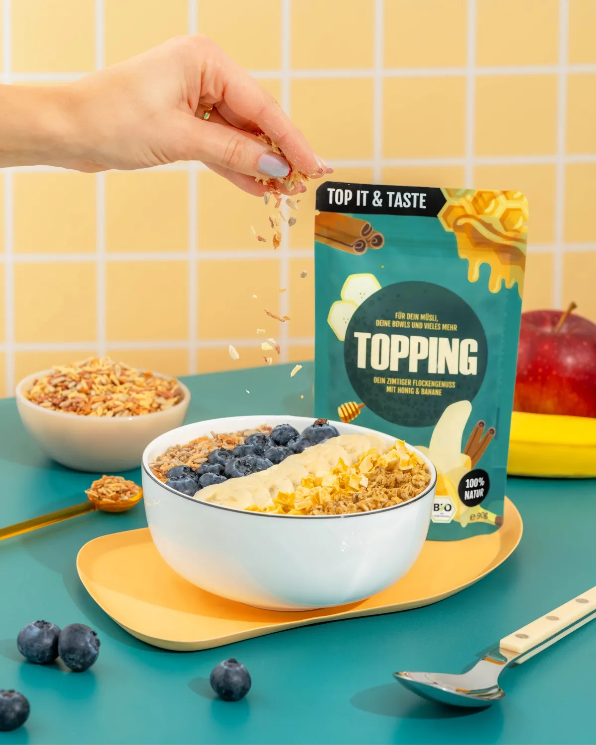 Dr. Crispy & Mr. Dried Bio Topping Cozy Blend topping 90 g banan honning kanel