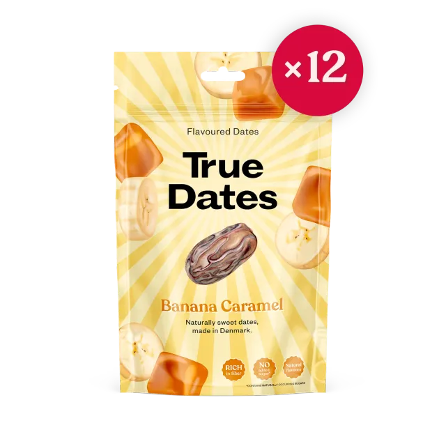 True Dates Banana Caramel dadler 12-pak banoffee