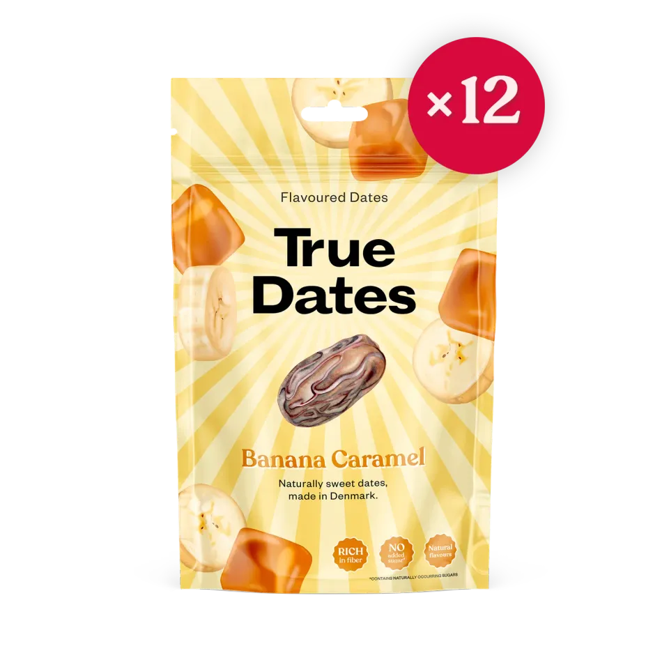 True Dates Banana Caramel dadler 12-pak banoffee