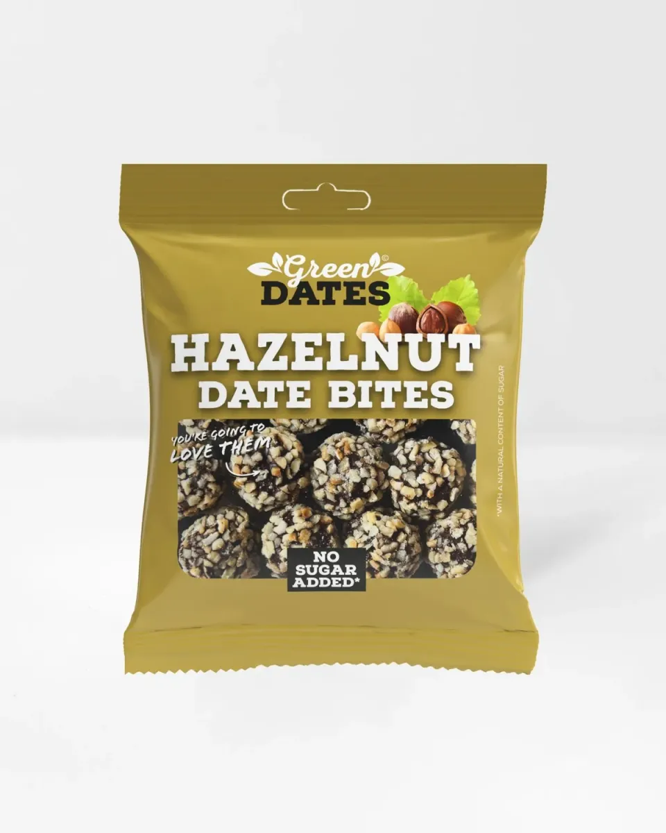Date Bites Hazelnut Dadelkugler 70g Nød
