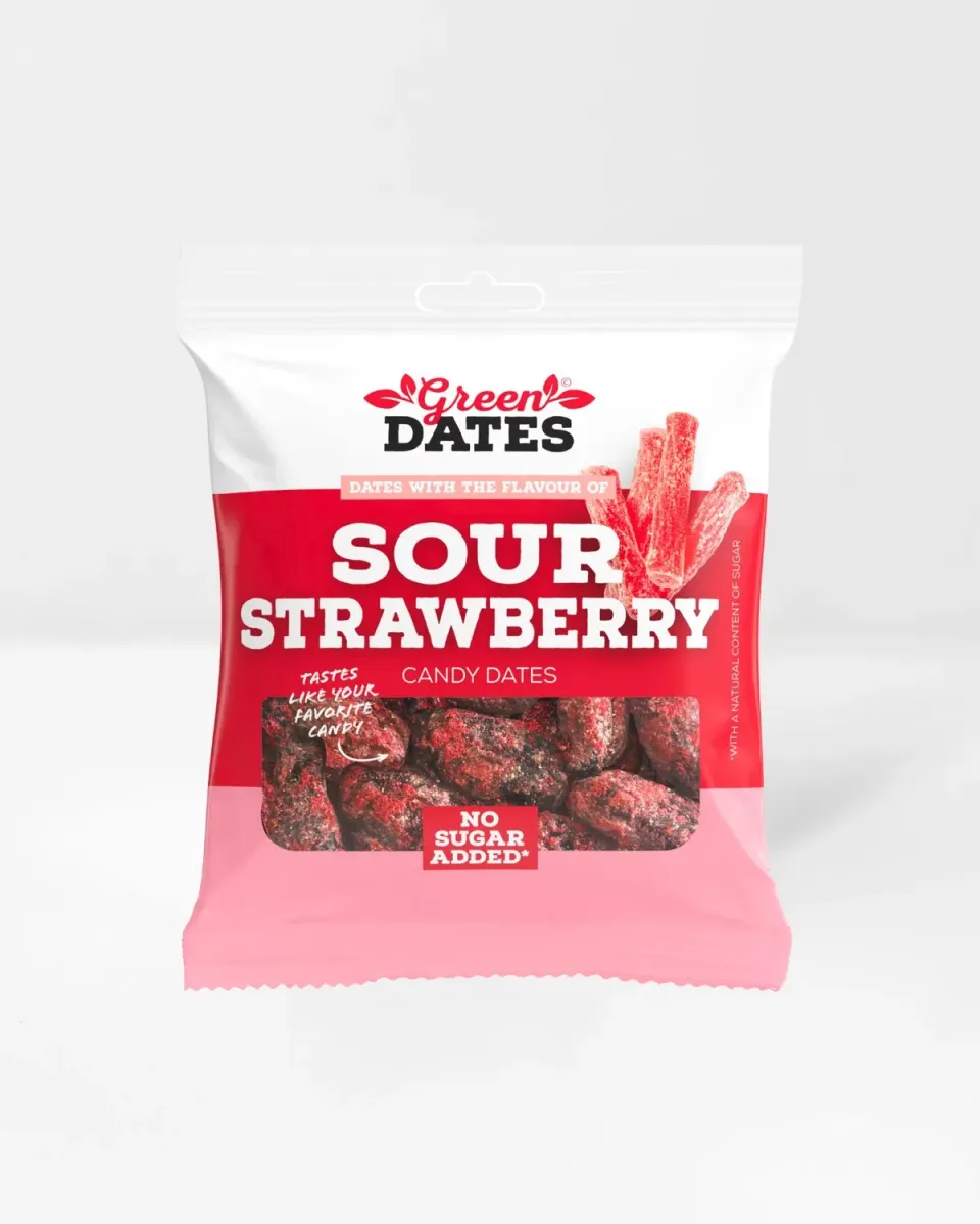 Candy Dates Sour Strawberry Dadler 90g Sliksmag