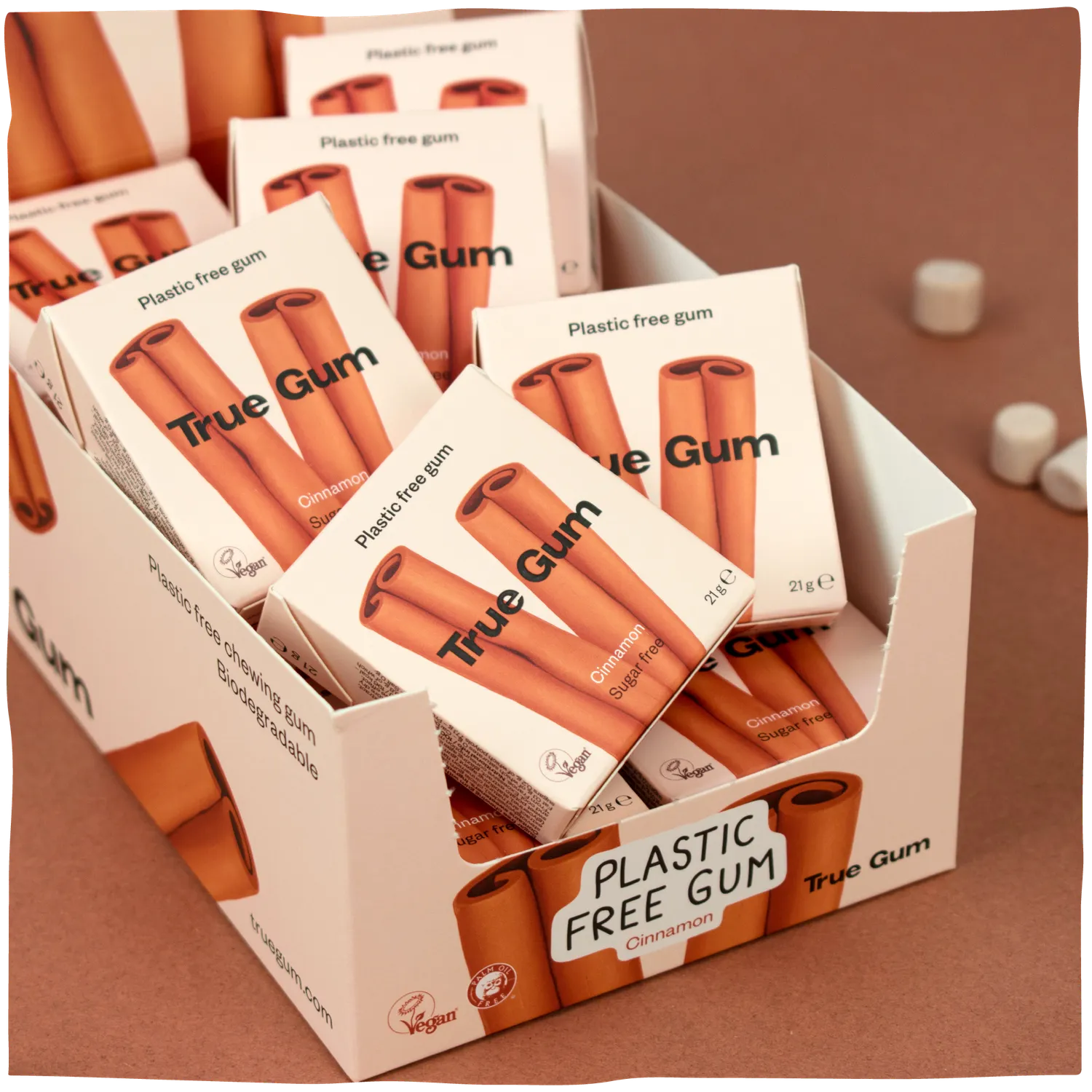 True Gum Cinnamon tyggegummi 24 pak sukkerfri