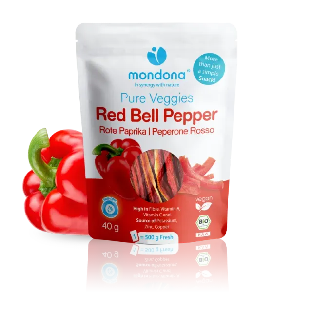 mondona Organic Red Bell Pepper tørret rød peber økologisk