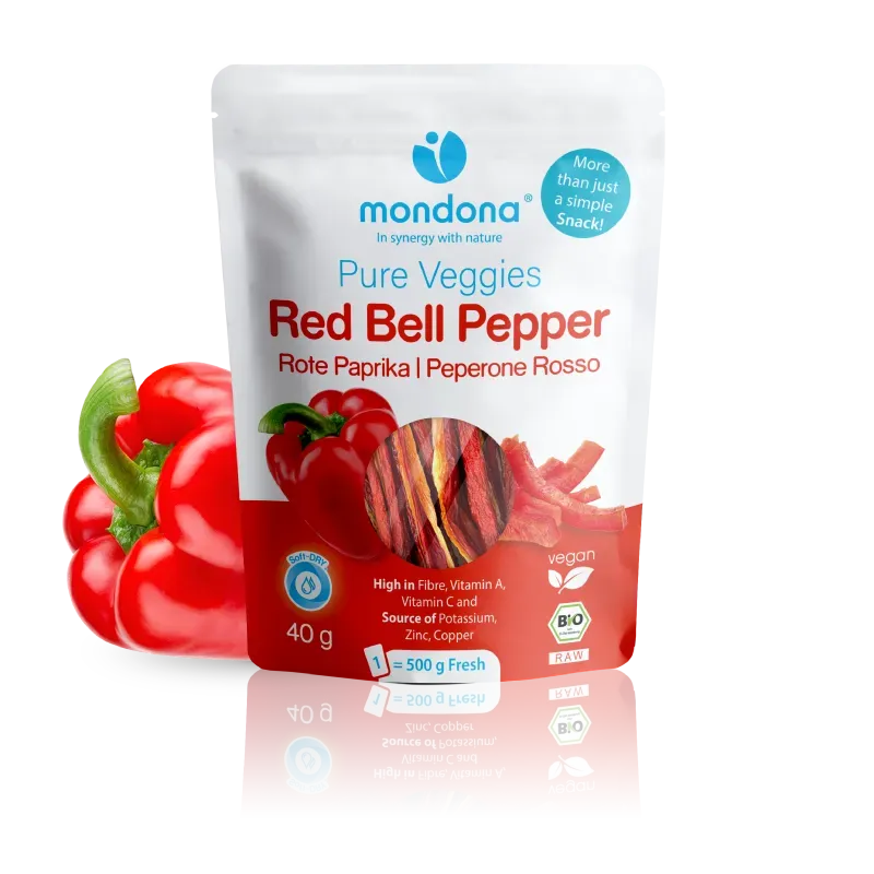 mondona Organic Red Bell Pepper tørret rød peber økologisk