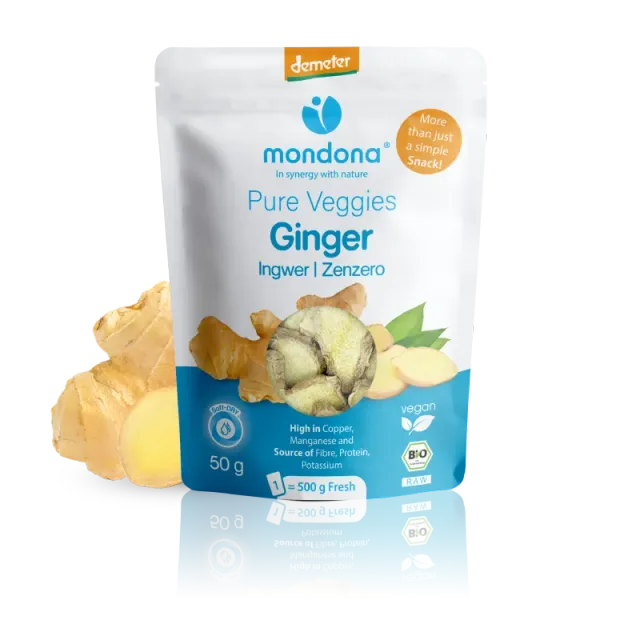 mondona Soft-DRY ingefær tørret Demeter økologisk