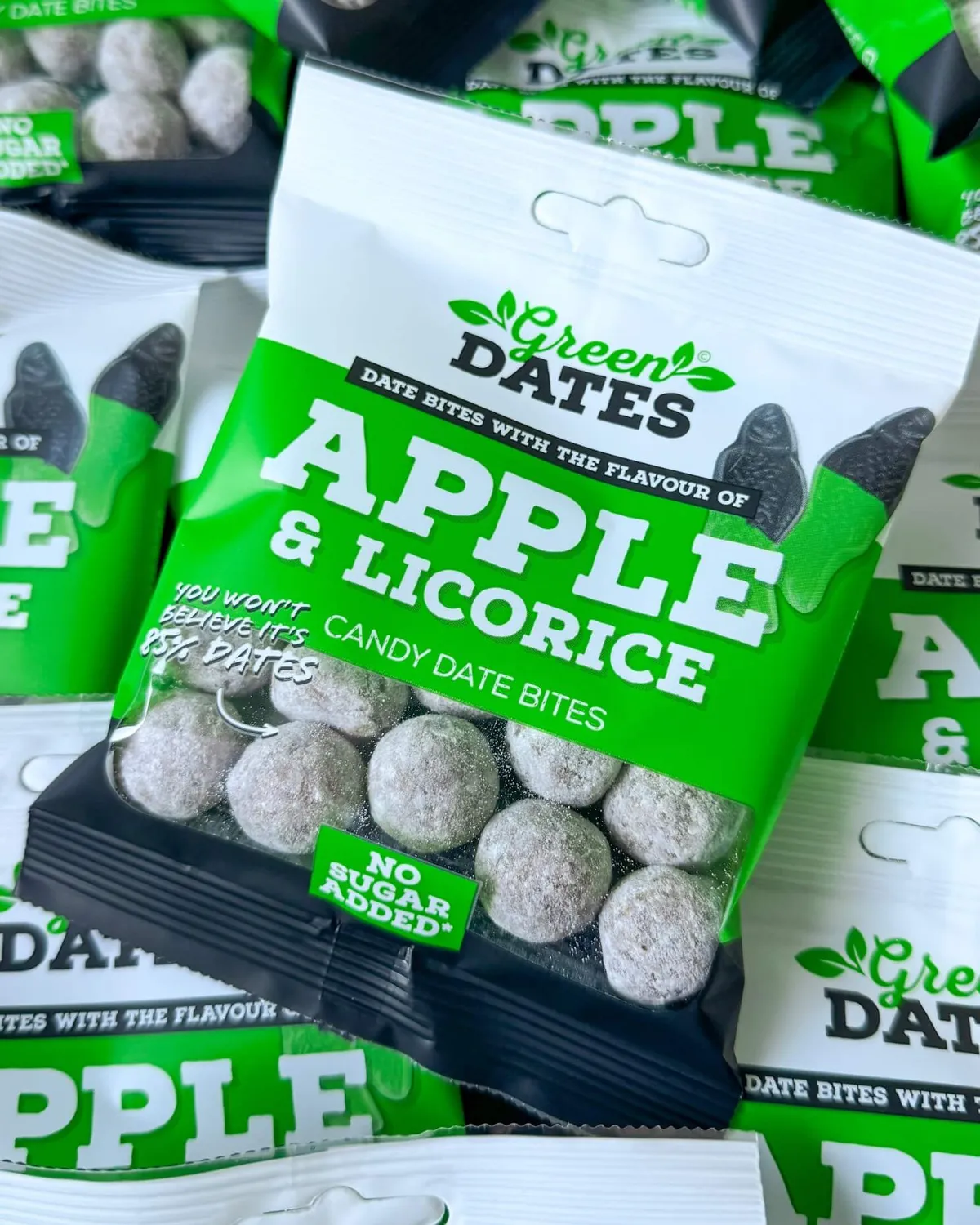 Green Dates Apple & Licorice Date Bites dadelkugler 70 g