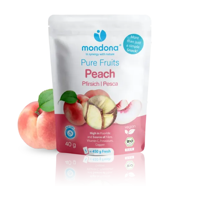 mondona Soft-DRY Organic Peach tørret fersken rå