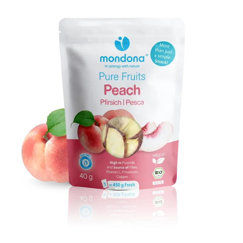 mondona Soft-DRY Organic Peach tørret fersken rå