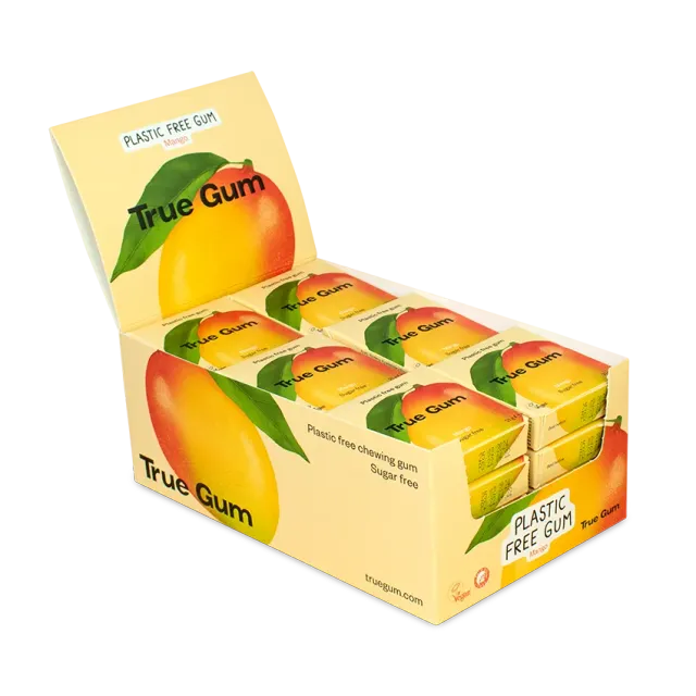 True Dates Mango Gum tyggegummi mango 24-pak sukkerfri