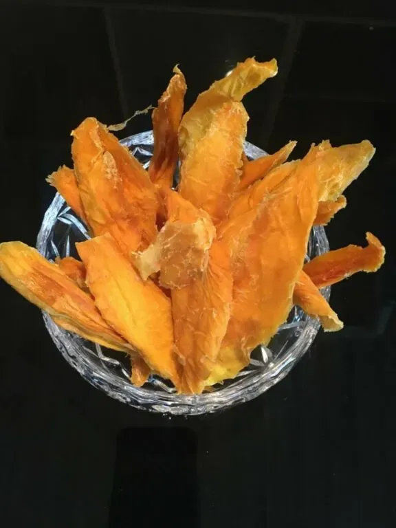 Frugtslik Mango Syd Afrika smagsprøve tørret mango