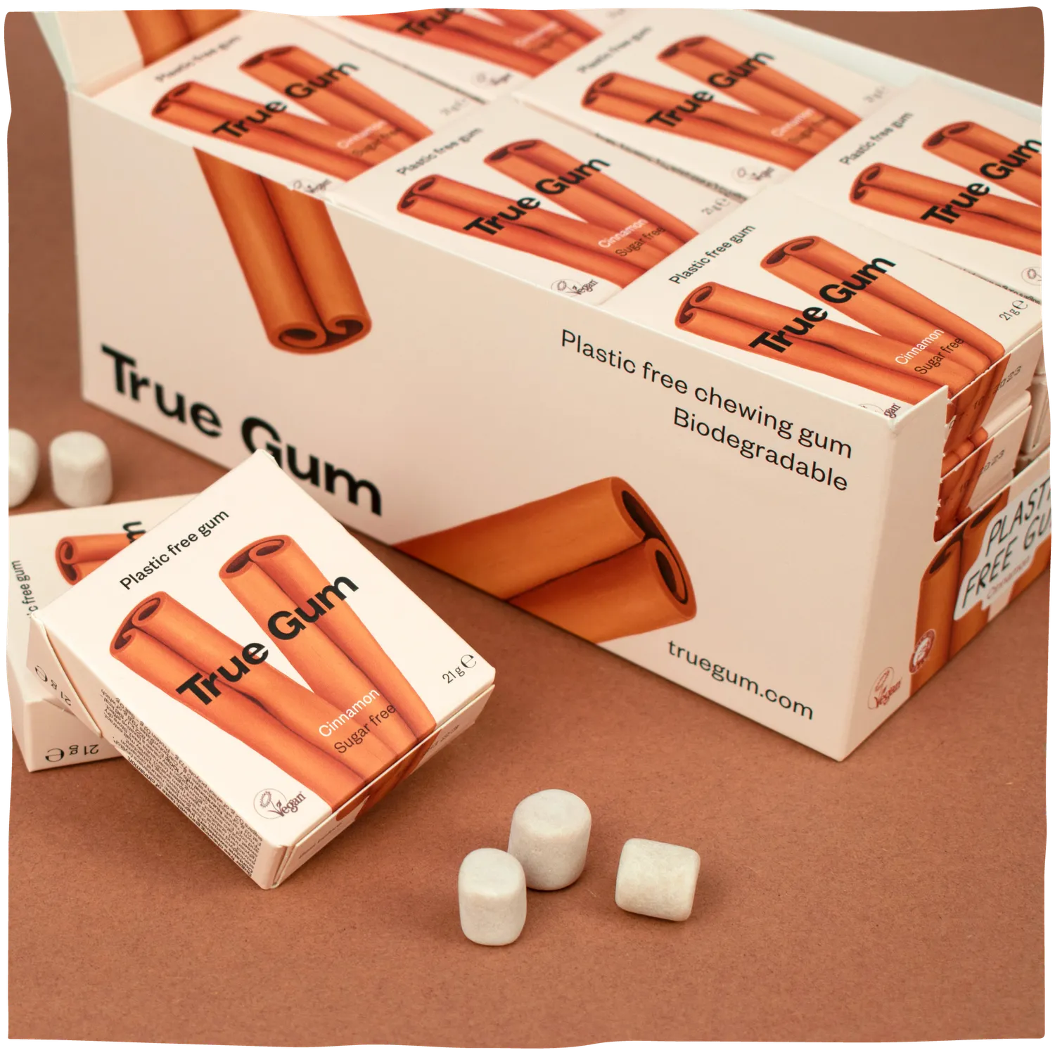 True Gum Cinnamon tyggegummi 24 pak sukkerfri