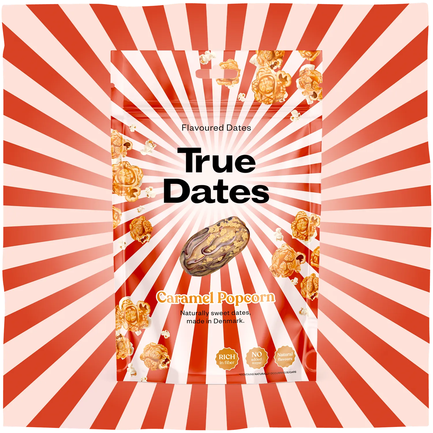 True Dates Caramel Popcorn dadler karamel 12-pak