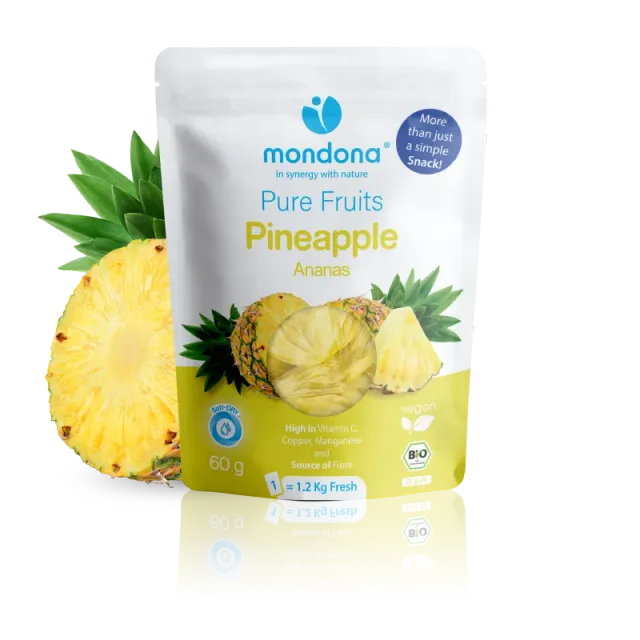 mondona Soft-DRY tørret ananas økologisk raw