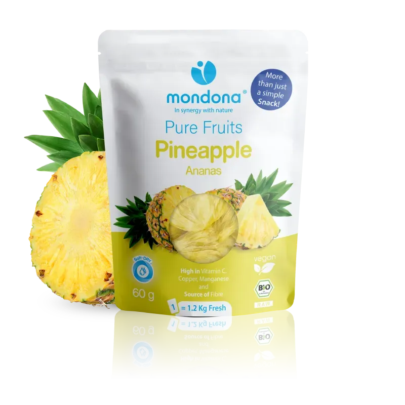 mondona Soft-DRY tørret ananas økologisk raw