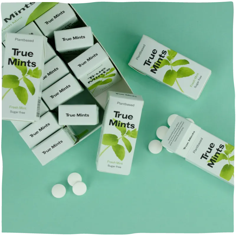 True Dates Fresh Mint pastiller mint 18-pak sukkerfri