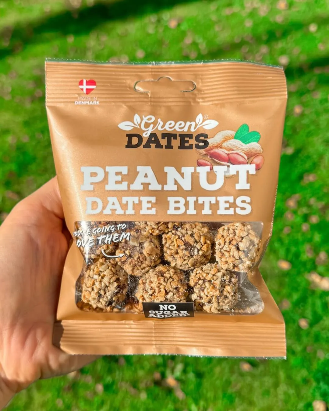 Green Dates Peanut Date Bites dadelkugler 70 g med peanuts