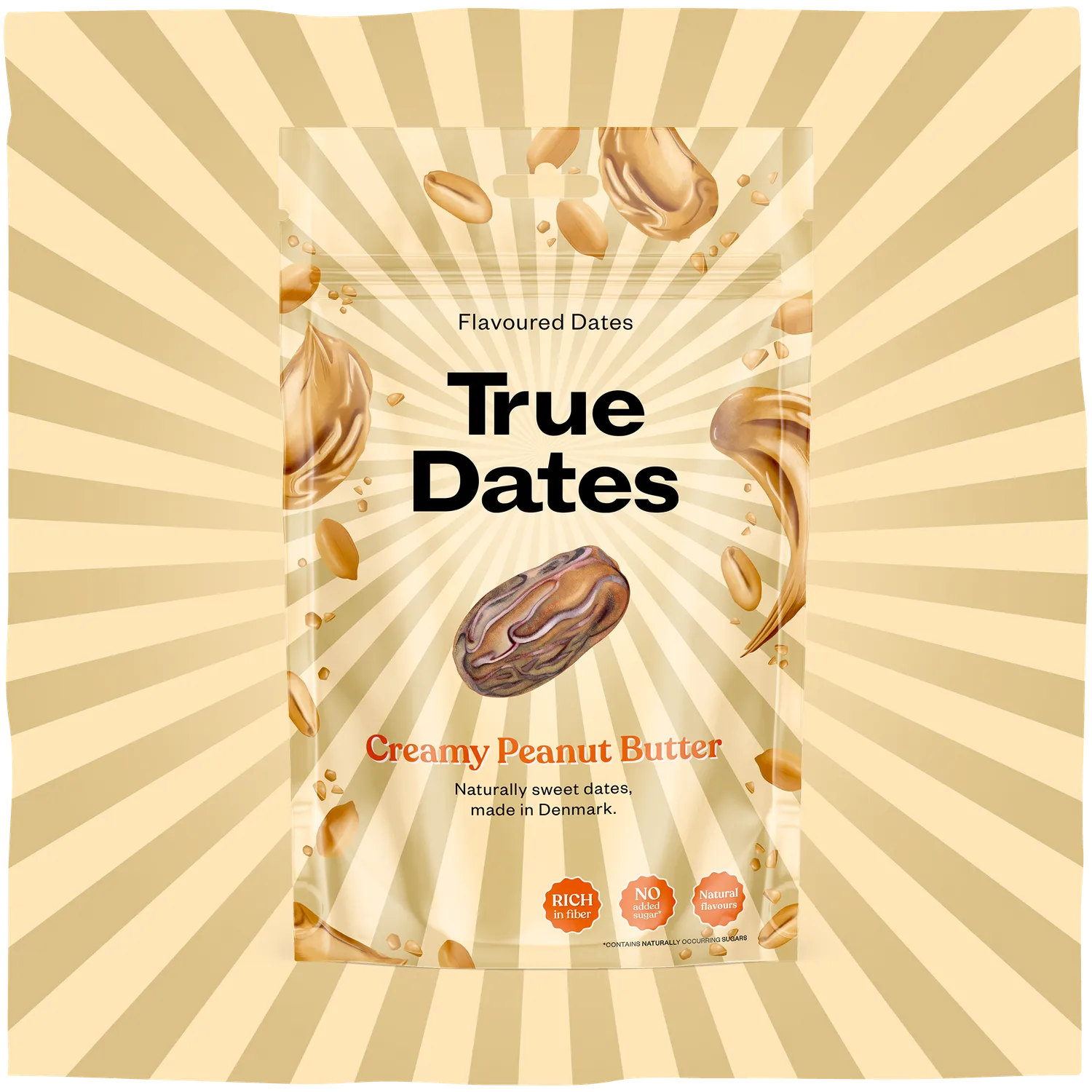 True Dates Creamy Peanut Butter Box dadler 12x100g jordnød