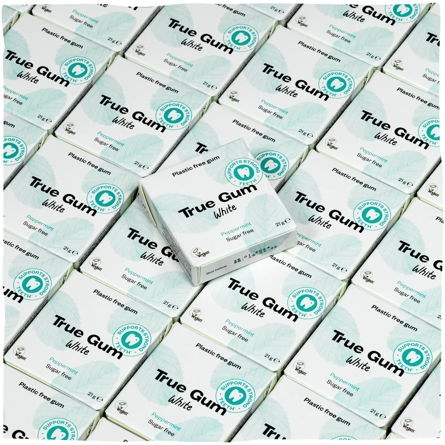 True Dates White Gum tyggegummi pebermynte 24-pak sukkerfri