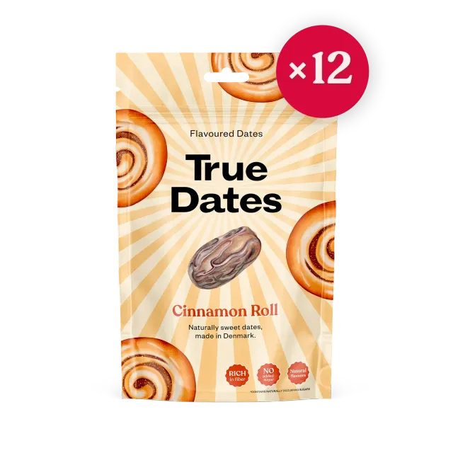 True Dates Cinnamon Roll dadler kanelsnegl 12-pak