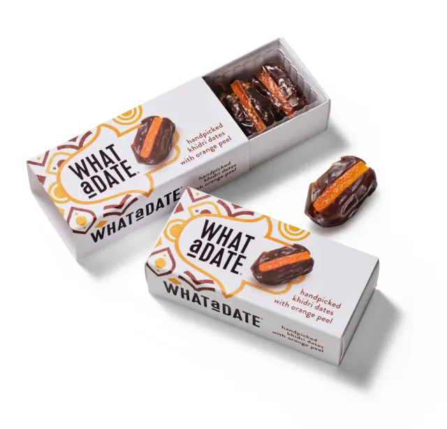 What a Date Orange Peel dadler 4 stk med appelsinskal