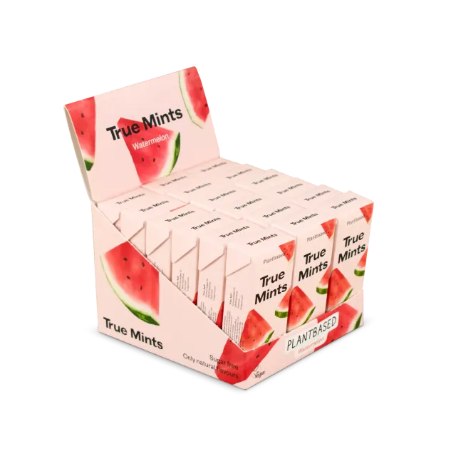 True Dates Watermelon Mints pastiller 18-pak sukkerfri