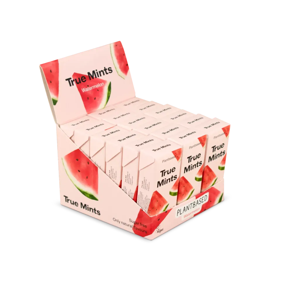 True Dates Watermelon Mints pastiller 18-pak sukkerfri