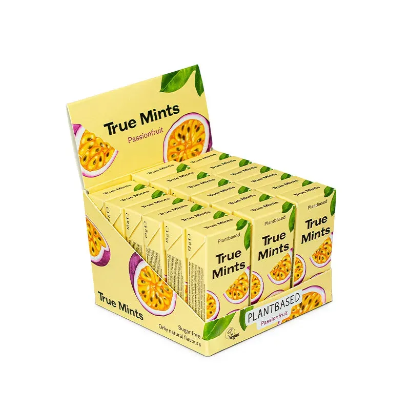 True Dates Passionfruit Mints pastiller 18-pak sukkerfri