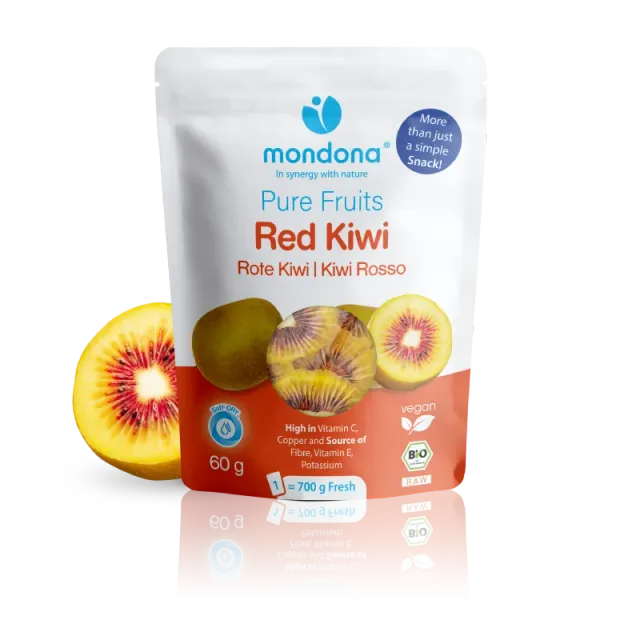 mondona Soft-DRY rød kiwi tørret frugt fiberrig