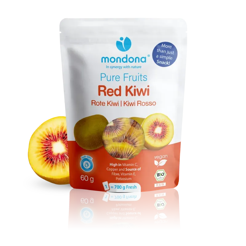mondona Soft-DRY rød kiwi tørret frugt fiberrig