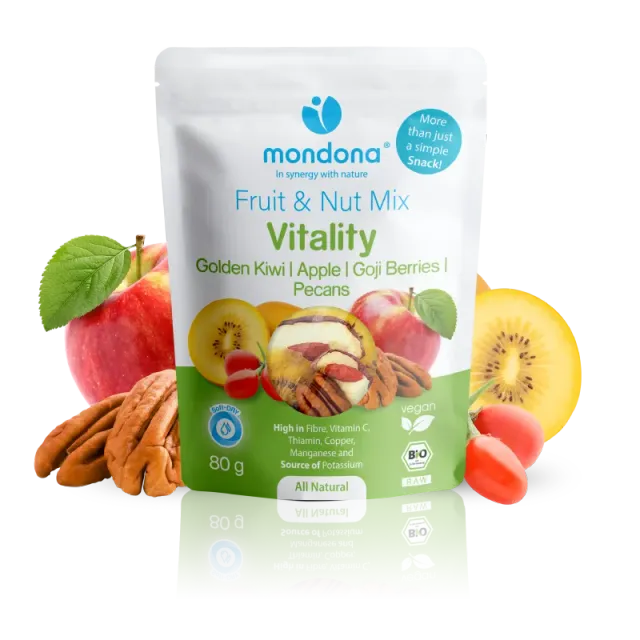 mondona Organic Vitality-Mix tørret frugtmix økologisk