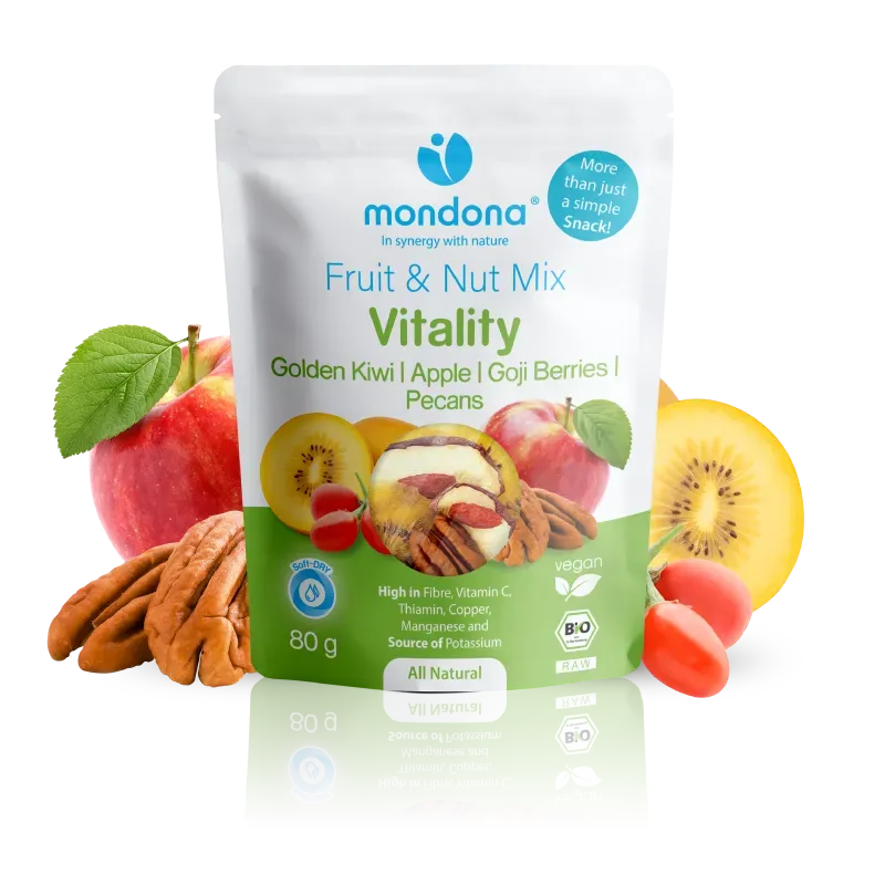 mondona Organic Vitality-Mix tørret frugtmix økologisk