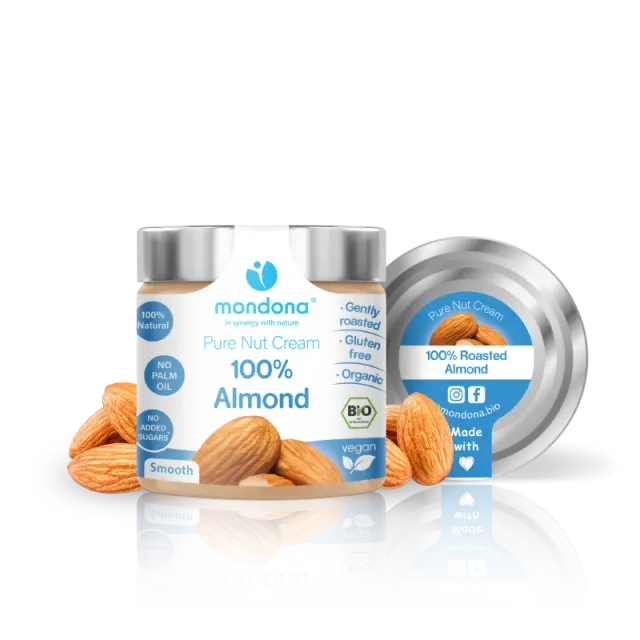 mondona Organic Roasted Almond Cream mandelcreme økologisk