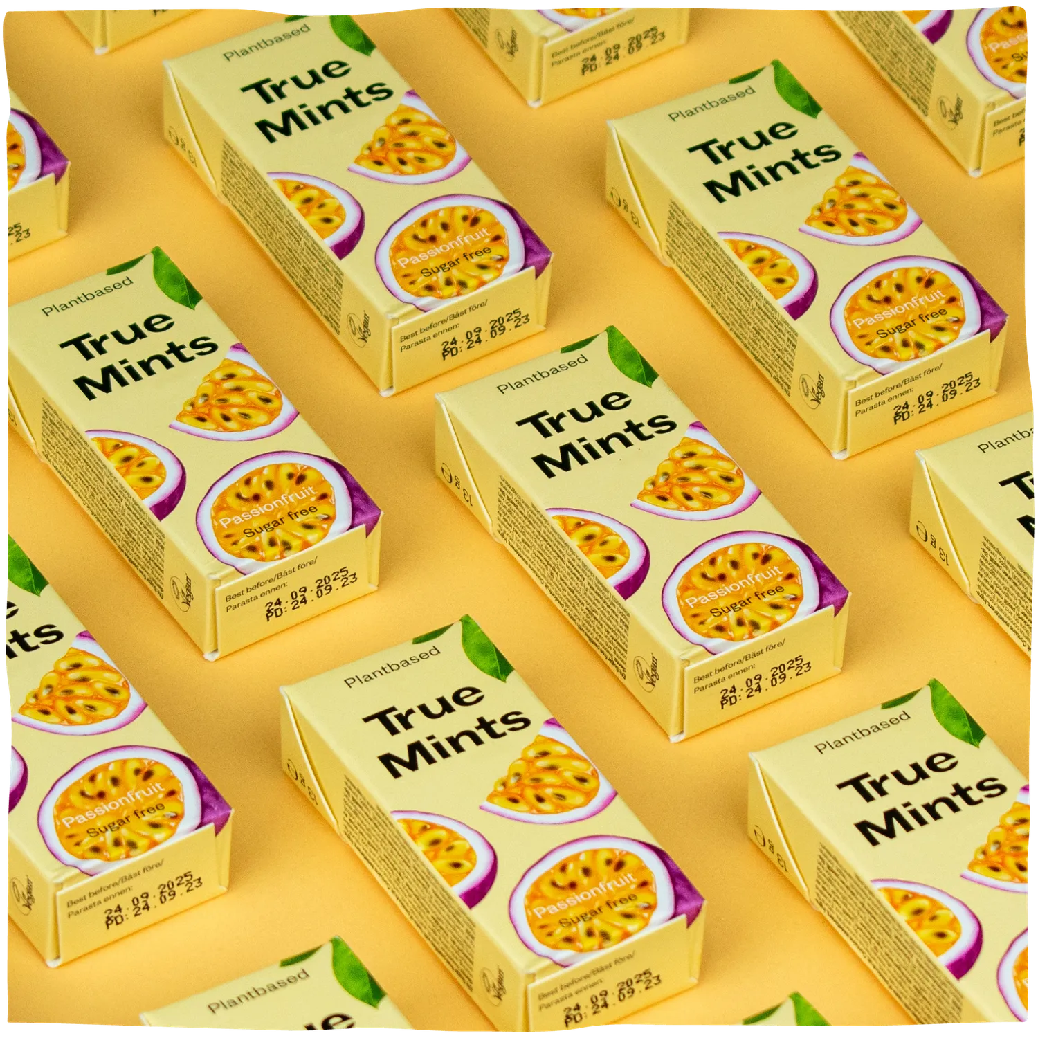True Dates Passionfruit Mints pastiller 18-pak sukkerfri
