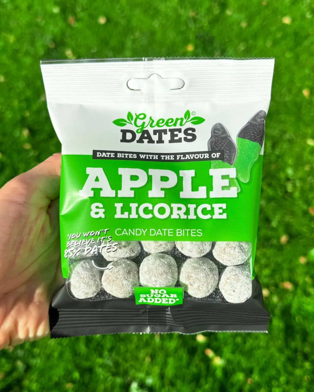 Green Dates Apple & Licorice Date Bites dadelkugler 70 g