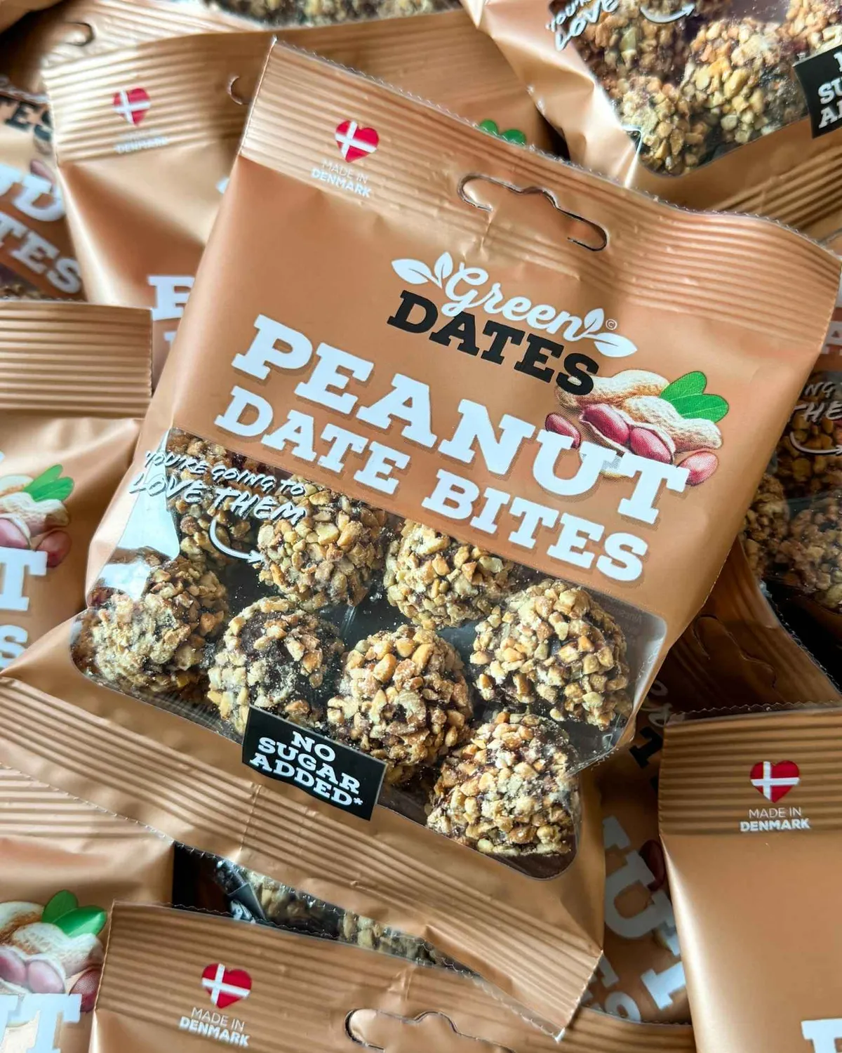 Green Dates Peanut Date Bites dadelkugler 70 g med peanuts