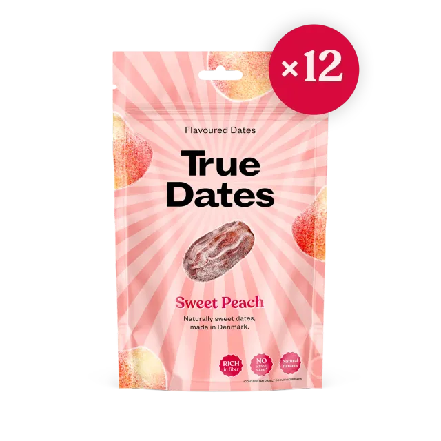 True Dates Sweet Peach dadler 12x100g søde