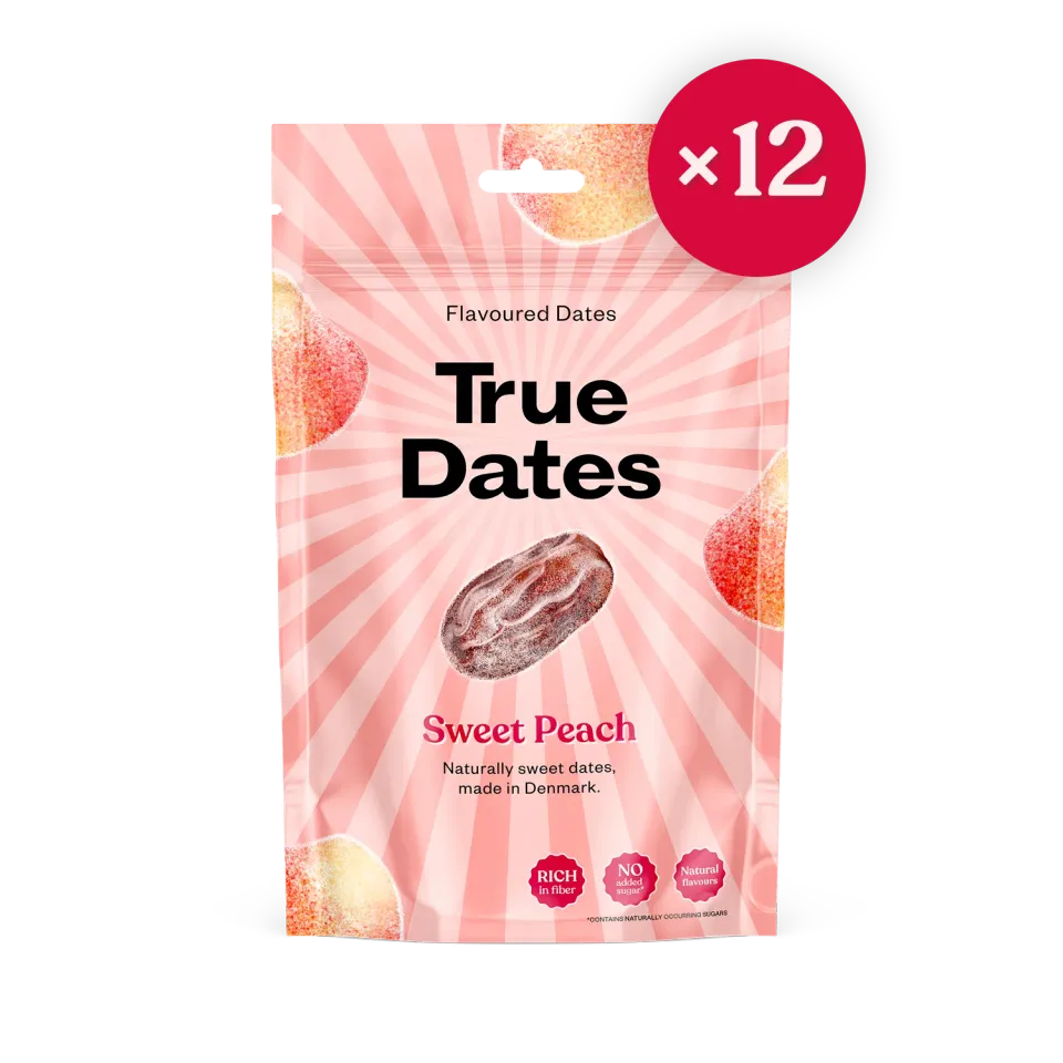 True Dates Sweet Peach dadler 12x100g søde